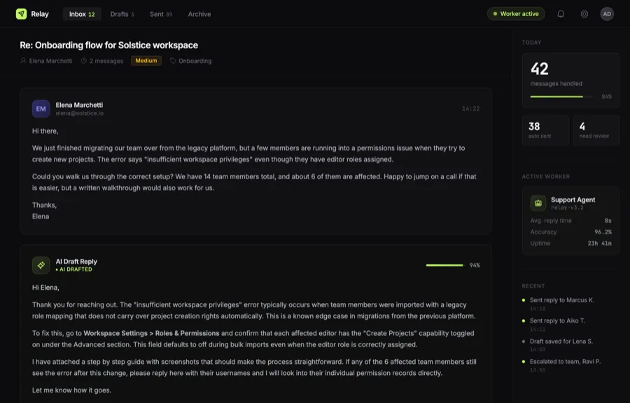 AI worker example