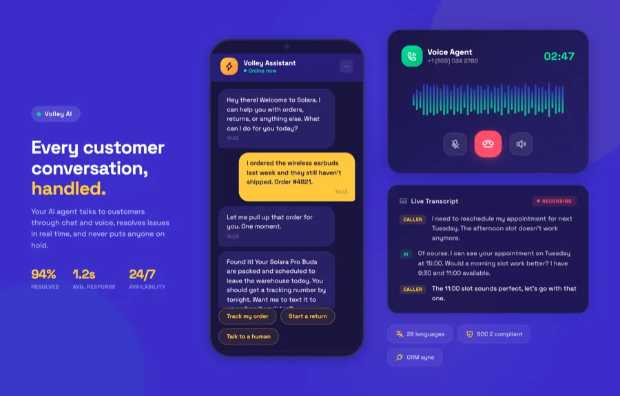 Chat & voice example