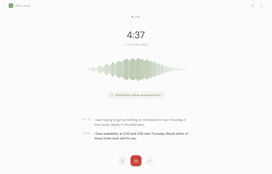 Chat & voice example